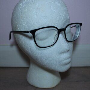 Ray-Ban RB5406 Black/Clear Crystal Acetate Oversized Square Eyeglasses Frames